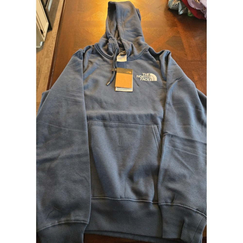The North Face Mens Box NSE Pullover Hoodie Shady Blue NF0A7UNSMPF-S Small NWT